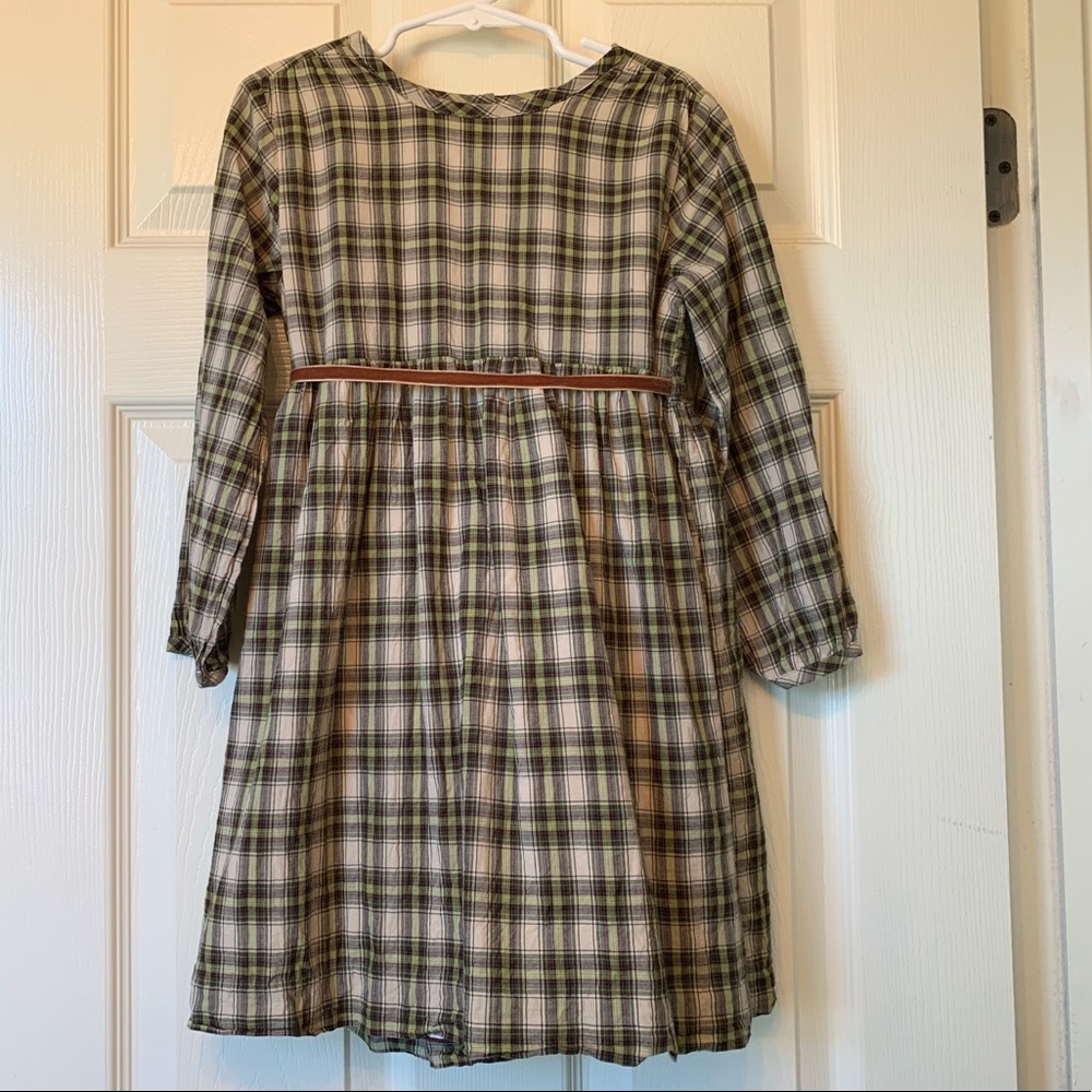 Olive Juice cotton plaid girls’ dress, size 6